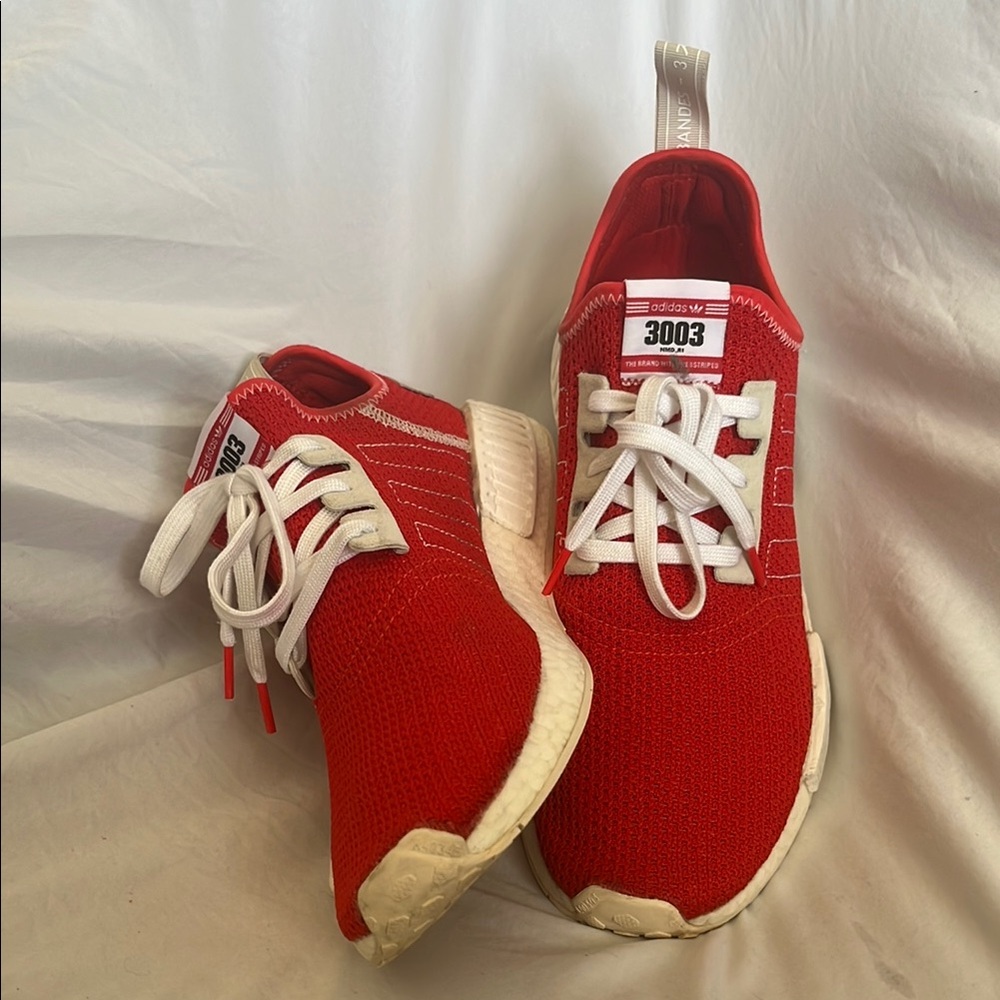 adidas Red and White Athletic Shoes